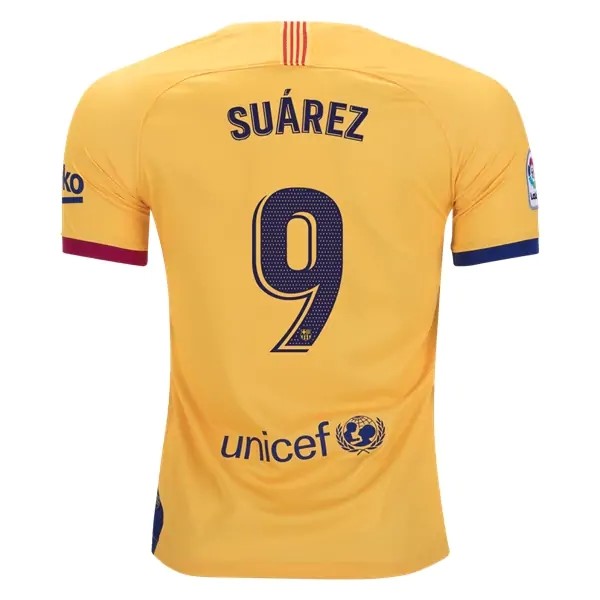 Camiseta Barcelona NO.9 Suarez 2ª 2019/20 Amarillo